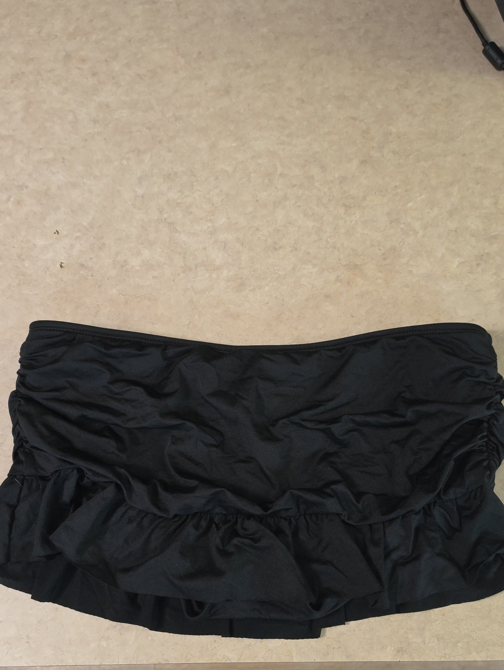 Apt 9 Black Ruffled Swim Skirt